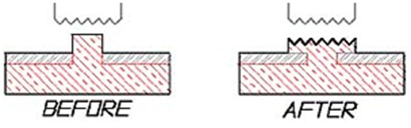 knurled stake drawing